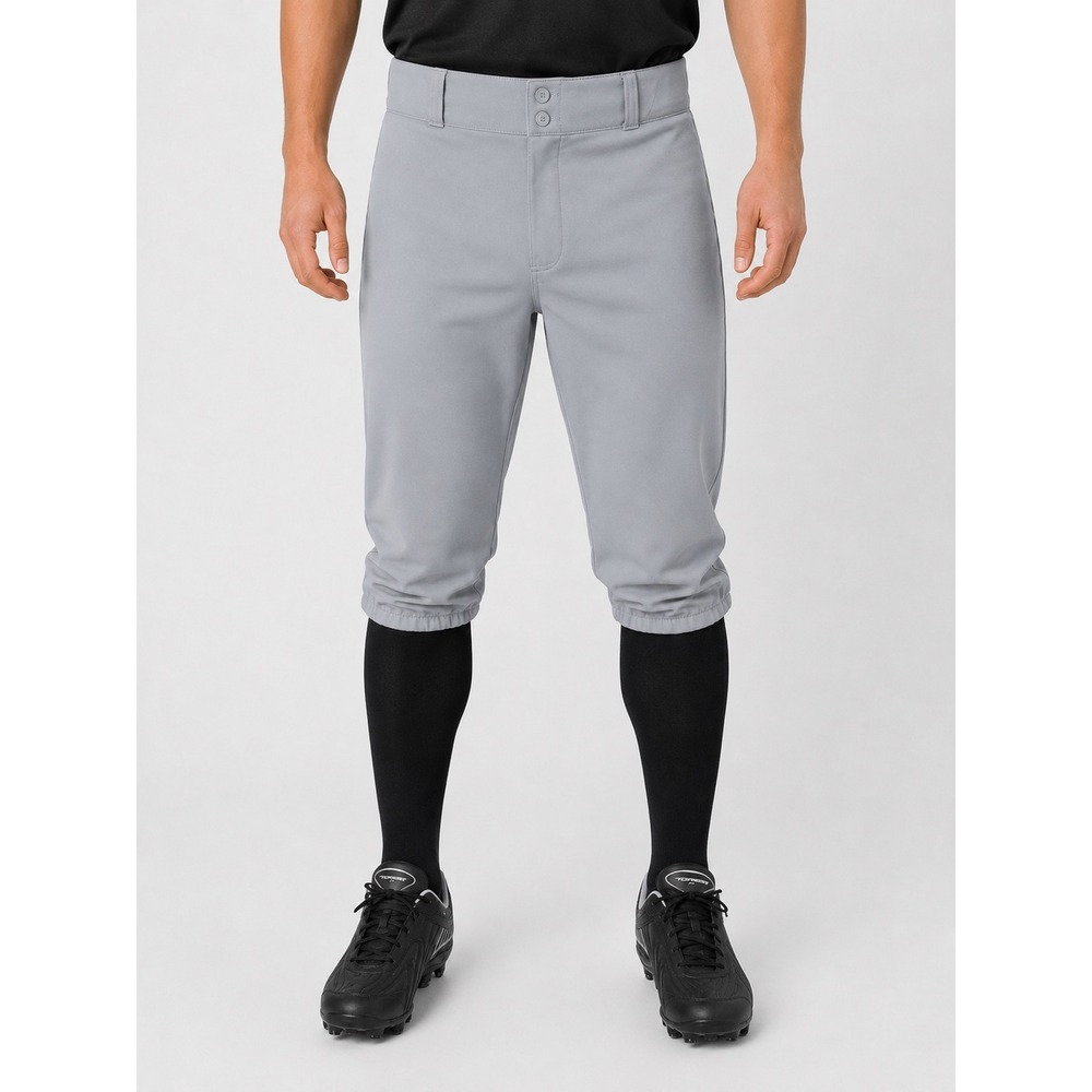 Champro Youth Large Grey Knicker Baseball Pants Loose Fit Elastic Hem BP10